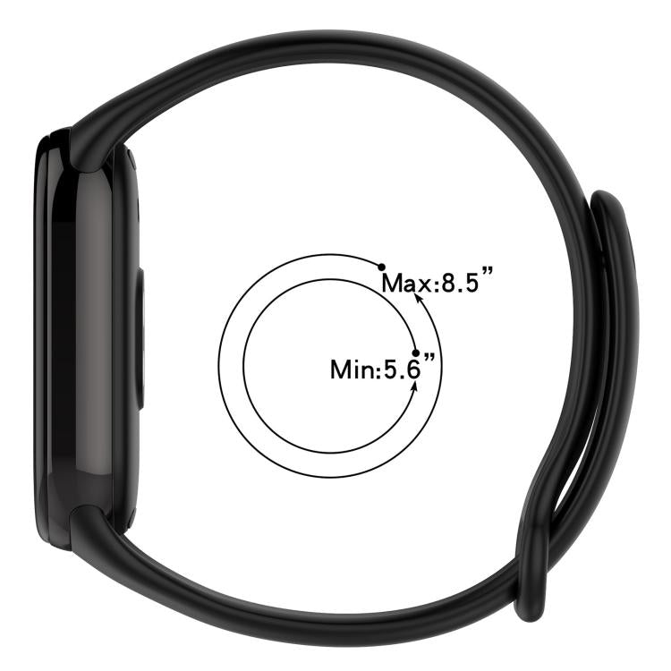 xDfind Metal Buckle Solid Color Silicone Watch Band, For Xiaomi Smart Band 10 / 9 / 8