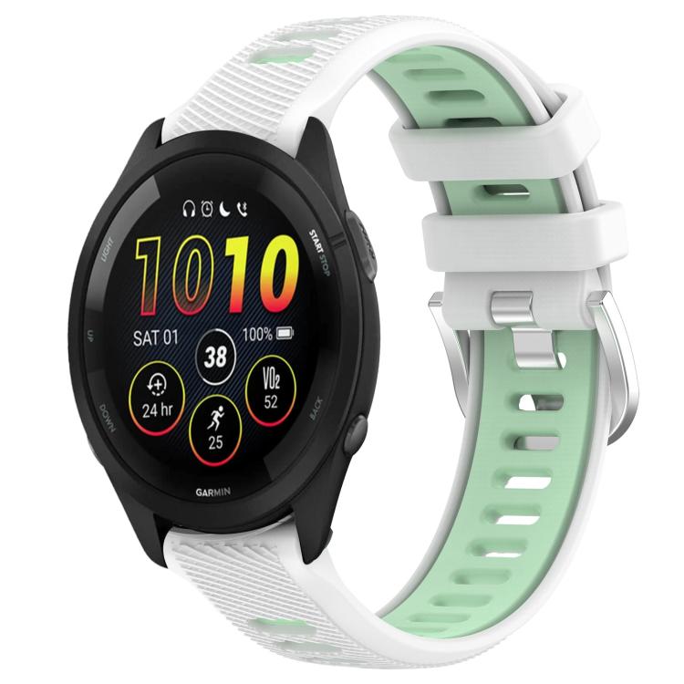 xDfind Sports Two-Color Steel Buckle Silicone Watch Band, For Garmin 22mm, For Garmin 18mm