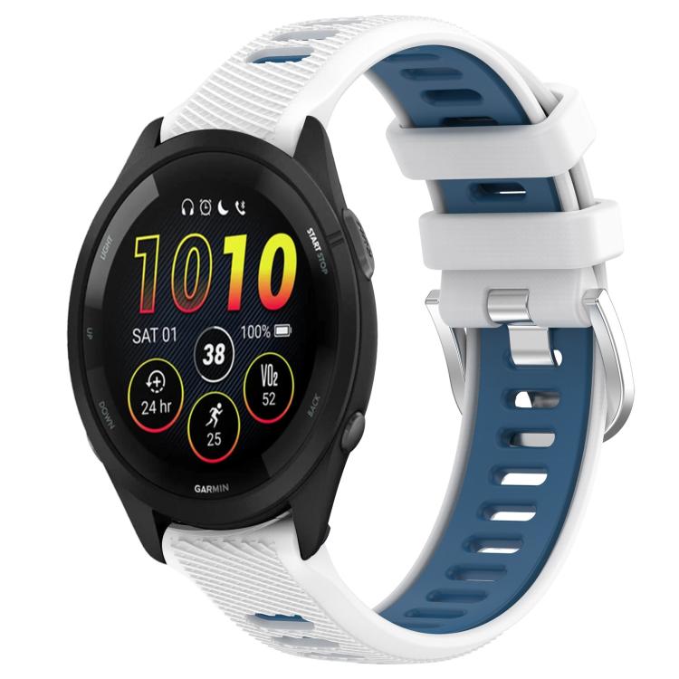xDfind Sports Two-Color Steel Buckle Silicone Watch Band, For Garmin 22mm, For Garmin 18mm