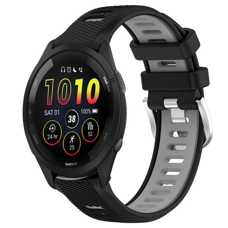 xDfind Sports Two-Color Steel Buckle Silicone Watch Band, For Garmin 22mm, For Garmin 18mm