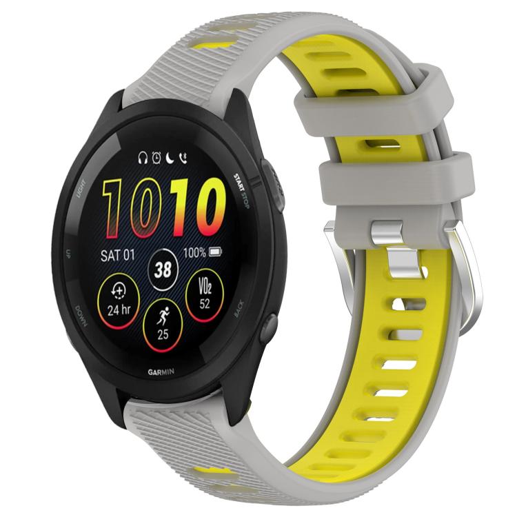 xDfind Sports Two-Color Steel Buckle Silicone Watch Band, For Garmin 22mm, For Garmin 18mm