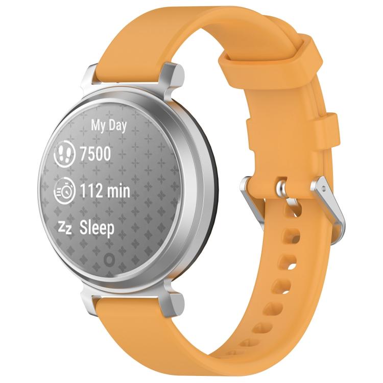 xDfind Quick Release Silver Buckle Silicone Watch Band Wristband, For Garmin Lily 2