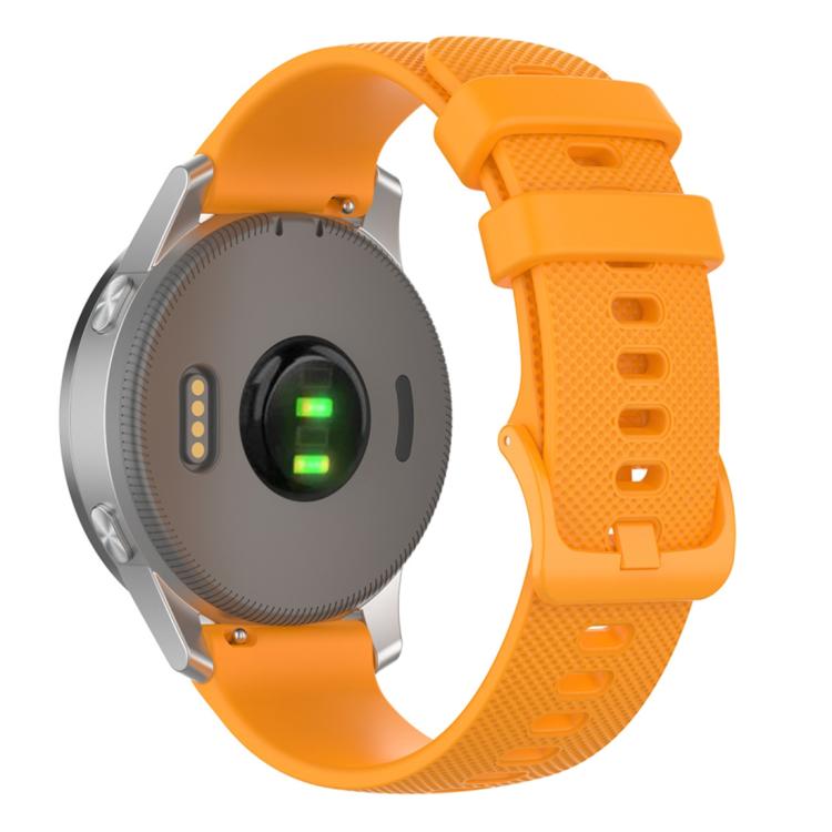 xDfind Small Plaid Solid Color Silicone Watch Band, 18mm For Garmin Venu 2S / Move 3S / Active S, 20mm For Garmin Forerunner 570 42mm/245/645