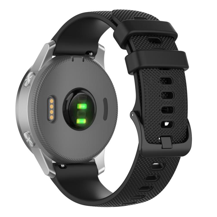 xDfind Small Plaid Solid Color Silicone Watch Band, 18mm For Garmin Venu 2S / Move 3S / Active S, 20mm For Garmin Forerunner 570 42mm/245/645