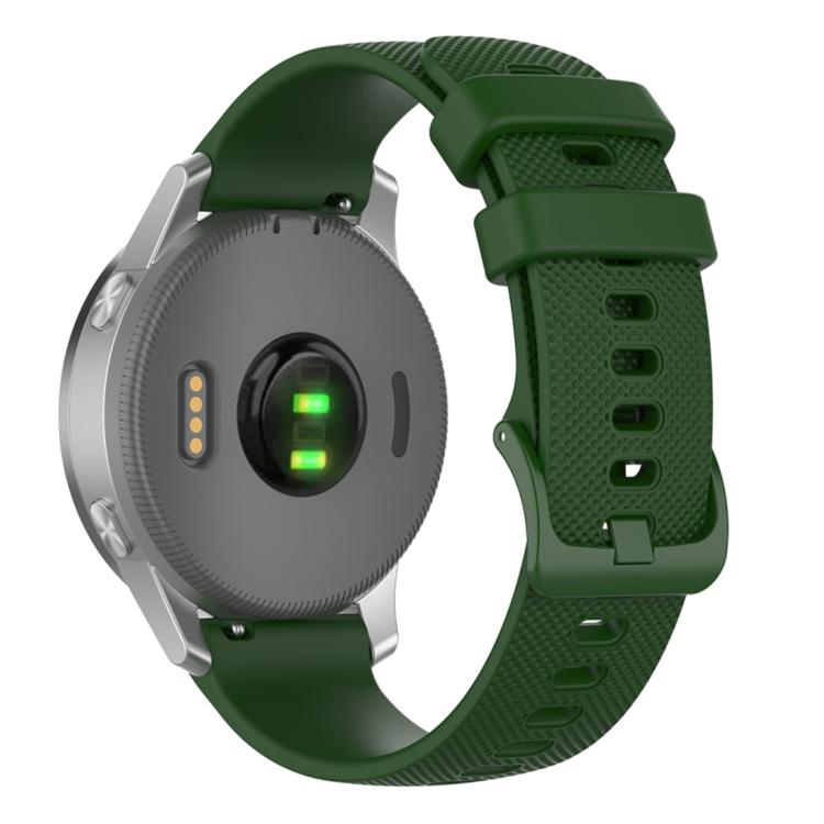 xDfind Small Plaid Solid Color Silicone Watch Band, 18mm For Garmin Venu 2S / Move 3S / Active S, 20mm For Garmin Forerunner 570 42mm/245/645
