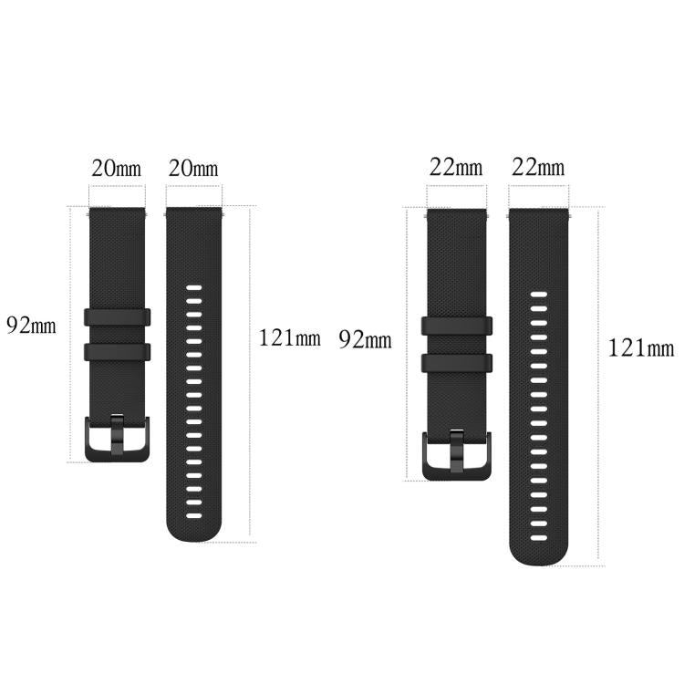 xDfind Small Plaid Solid Color Silicone Watch Band, 22mm For Forerunner 570 47mm/935/945/955