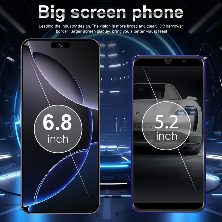 I16 Pro Max / VD1, 3GB+32GB, 6.8 inch Android 10 MTK6753 Octa Core, Network: 4G, Dual SIM, EU Plug