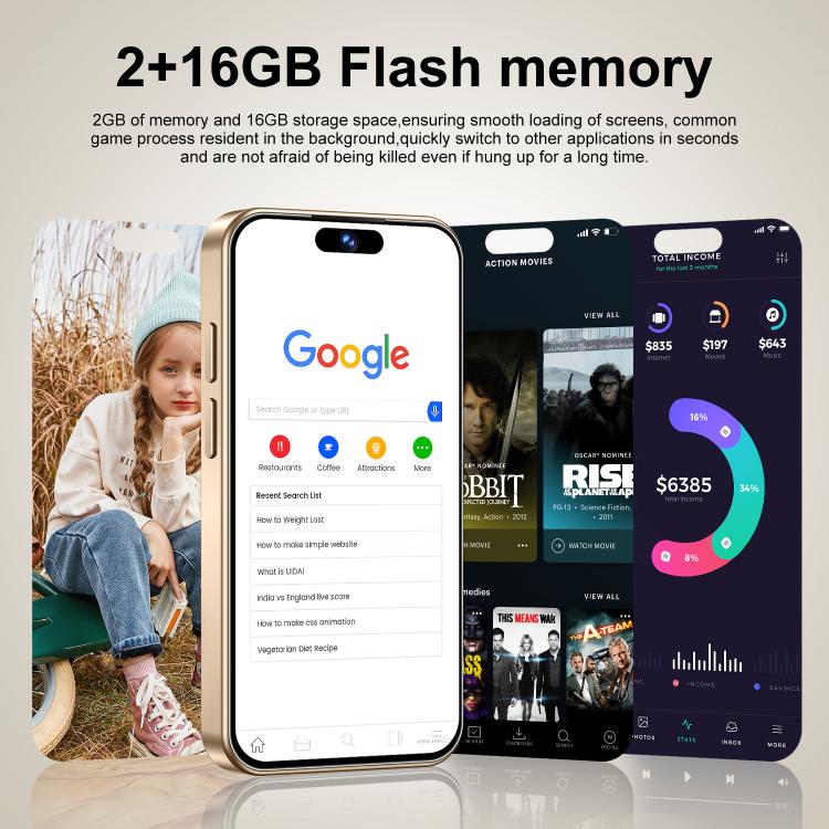 S25 Mini / ZKM10, 2GB+16GB, 4.0 inch Android 10 MTK6580M Quad Core, Network: 3G, Dual SIM