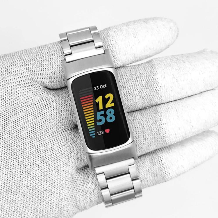 xDfind Three Beads Quick Release Metal Watch Band, For Fitbit Charge 6 / 5, For Fitbit Inspire 3, For Fitbit Versa 4 / 3 / Sense2 / 1, For Fitbit Charge 4 / 3