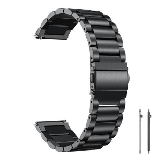 xDfind Three Beads Stainless Steel Watch Band, 14mm, 18mm, 20mm, 22mm