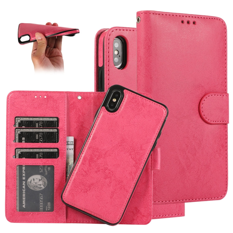 KLT888-2 Retro 2 in 1 Detachable Magnetic Horizontal Flip TPU + PU Leather Case with Holder & Card Slots & Photo Frame & Wallet, For iPhone XR, For iPhone XS Max, For iPhone 12 mini, For iPhone 12 / 12 Pro