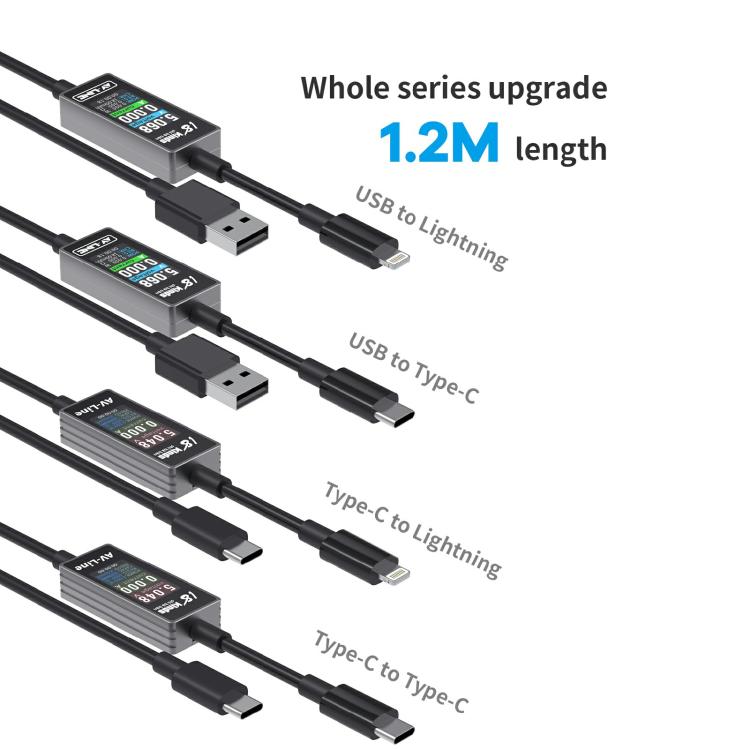 18 Kinds AV-Line 2.0 1.2m Intelligent Detection Charging Data Cable, USB to  8 Pin, USB to Type-C
