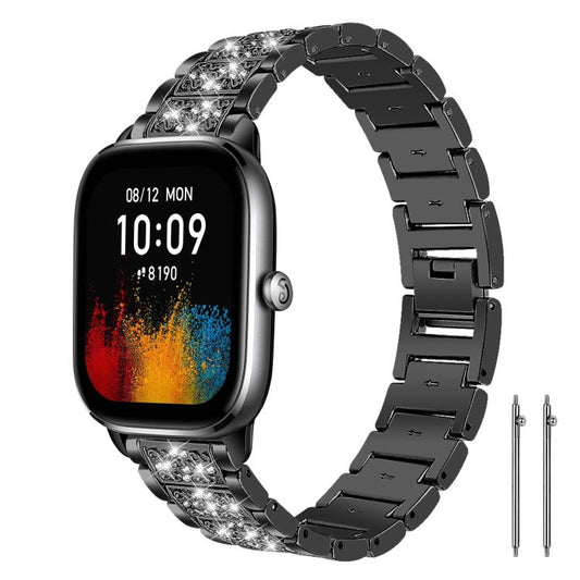 xDfind Diamond Jewelry Steel Watch Band, 20mm For Amazfit Active 2 / GTS4 Mini, 22mm For Huawei Watch GT5/GT5 Pro/4/4 Pro, 22mm For Fossil Gen 5 Carlyle/Julianna/Garrett