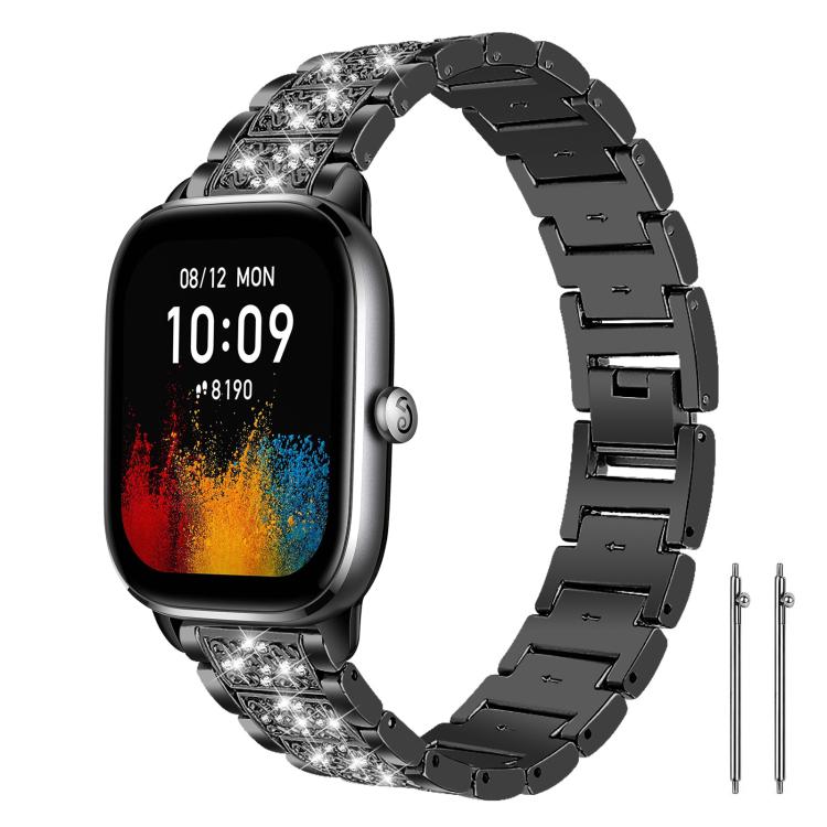 xDfind Diamond Jewelry Steel Watch Band, 20mm For Amazfit Active 2 / GTS4 Mini, 22mm For Huawei Watch GT5/GT5 Pro/4/4 Pro, 22mm For Fossil Gen 5 Carlyle/Julianna/Garrett, 12mm