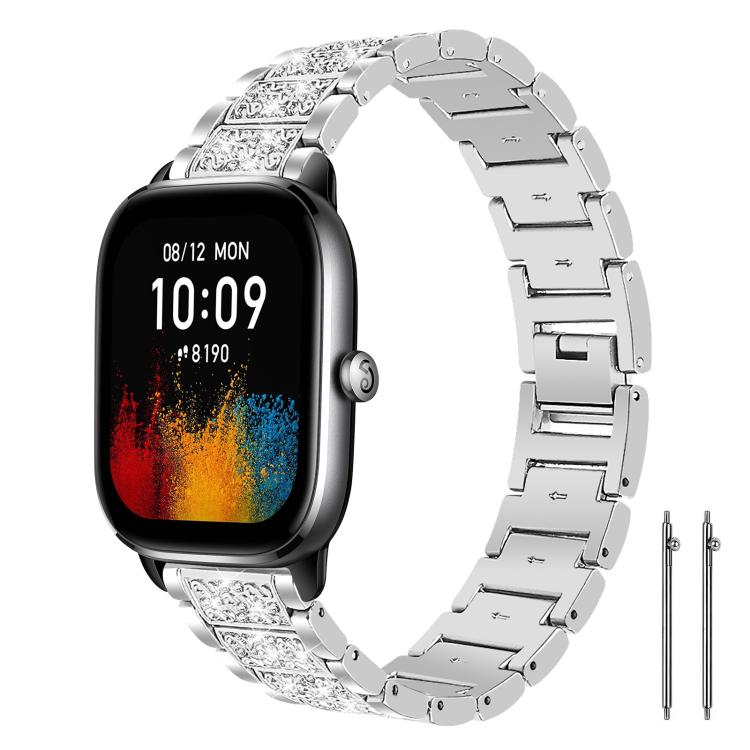 xDfind Diamond Jewelry Steel Watch Band, 20mm For Amazfit Active 2 / GTS4 Mini, 22mm For Huawei Watch GT5/GT5 Pro/4/4 Pro, 22mm For Fossil Gen 5 Carlyle/Julianna/Garrett, 12mm