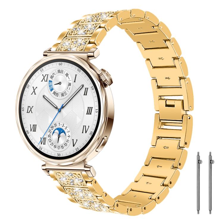 xDfind Diamond Jewelry Steel Watch Band, 20mm For Amazfit Active 2 / GTS4 Mini, 22mm For Huawei Watch GT5/GT5 Pro/4/4 Pro, 22mm For Fossil Gen 5 Carlyle/Julianna/Garrett, 12mm
