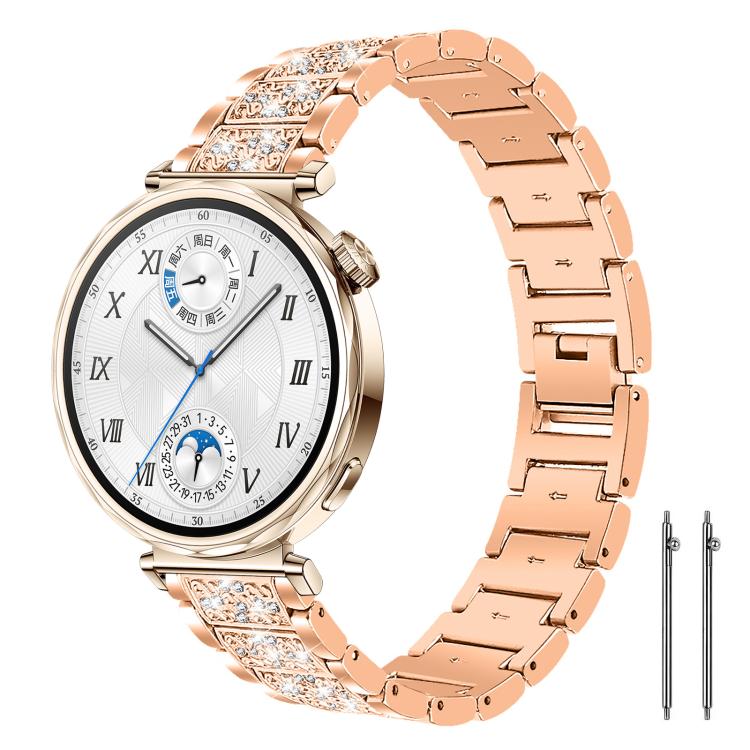 xDfind Diamond Jewelry Steel Watch Band, 20mm For Amazfit Active 2 / GTS4 Mini, 22mm For Huawei Watch GT5/GT5 Pro/4/4 Pro, 22mm For Fossil Gen 5 Carlyle/Julianna/Garrett, 12mm