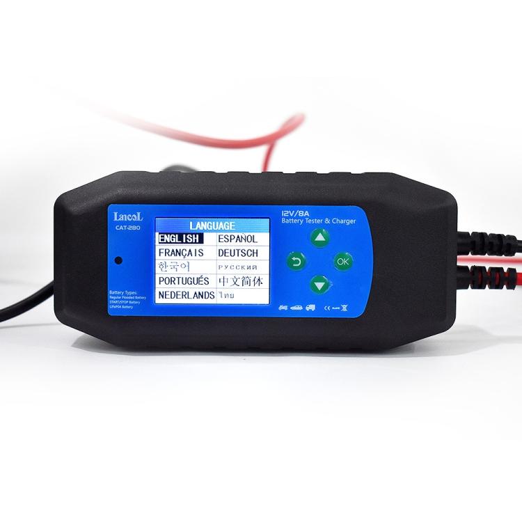 CAT-280 2 in 1 Car Battery Charger & Color Screen Battery Tester, US Plug
