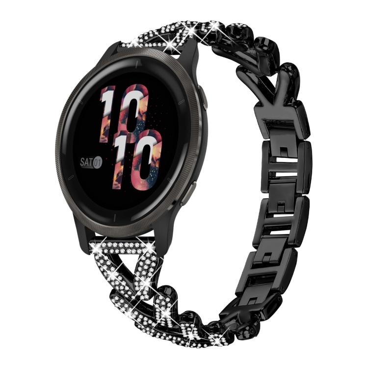 xDfind Small Twist Diamond Metal Watch Band, 20mm For Garmin Vivomove Sport / Vivoactive5 / 3, 20mm For Garmin Venu / Venu 2 / Sq / Sq2, 20mm, 20mm For Xiaomi Mibro Air / Mibro Lite, 20mm For Honor Watch SE / Magic Watch2 42mm