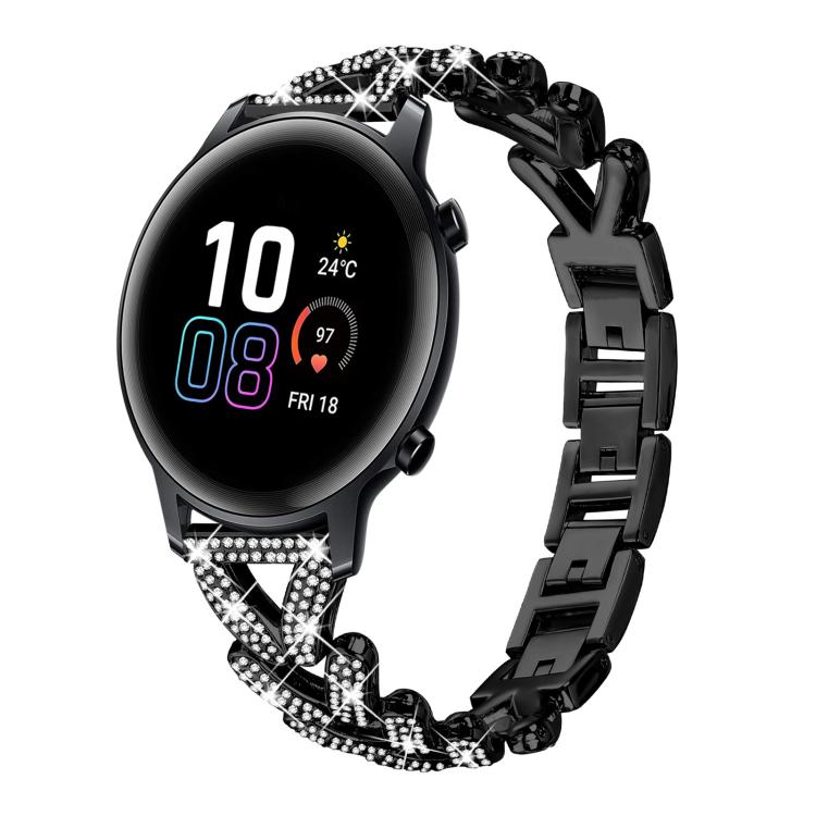 xDfind Small Twist Diamond Metal Watch Band, 20mm For Garmin Vivomove Sport / Vivoactive5 / 3, 20mm For Garmin Venu / Venu 2 / Sq / Sq2, 20mm, 20mm For Xiaomi Mibro Air / Mibro Lite, 20mm For Honor Watch SE / Magic Watch2 42mm