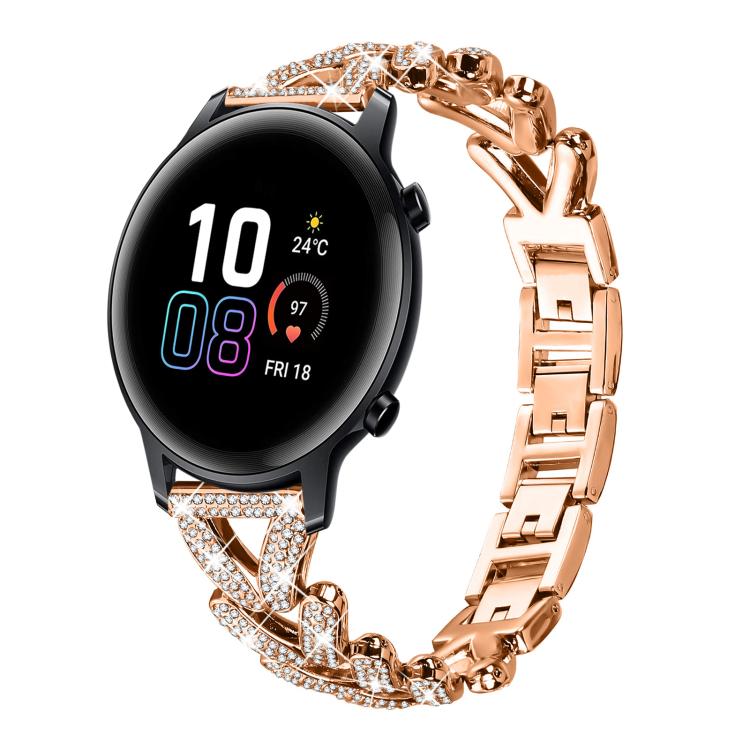 xDfind Small Twist Diamond Metal Watch Band, 20mm For Garmin Vivomove Sport / Vivoactive5 / 3, 20mm For Garmin Venu / Venu 2 / Sq / Sq2, 20mm, 20mm For Xiaomi Mibro Air / Mibro Lite, 20mm For Honor Watch SE / Magic Watch2 42mm