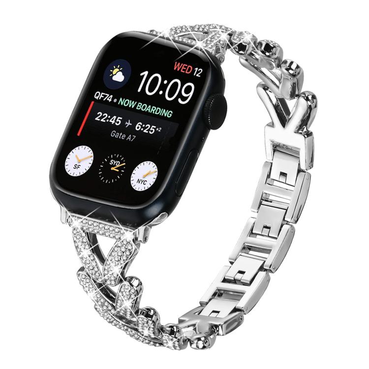 xDfind Small Twist Diamond Metal Watch Band, For Apple Watch 38 / 40 / 41 / S10 42mm 20mm