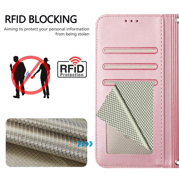 Litter Panda Embossing RFID Leather Phone Case with Lanyard, For iPhone XR, For iPhone XS Max, For iPhone 8 Plus / 7 Plus