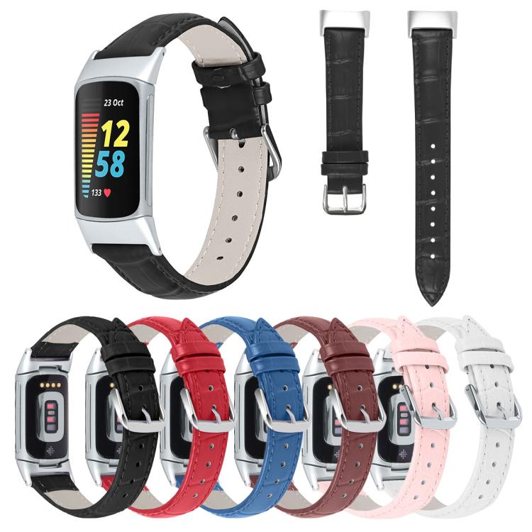 xDfind Bamboo Texture Pin Buckle Leather Watch Band, For Fitbit Charge 6 / 5 18mm, For Fitbit Inspire 3 12mm, For Fitbit Versa 4 / 3 / Sense2 / 1 20mm, For Fitbit Luxe / Special Edition 12mm