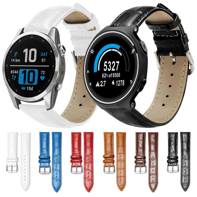 xDfind Bamboo Texture Pin Buckle Leather Watch Band, For Garmin Fenix 8/7X/6X/5X 26mm 22mm, For Garmin Fenix 8/7/6/5 22mm 20mm, For Garmin Fenix 8/7S/6S/5S 20mm 18mm, For Garmin Forerunner 45/45S/Swim2 18mm