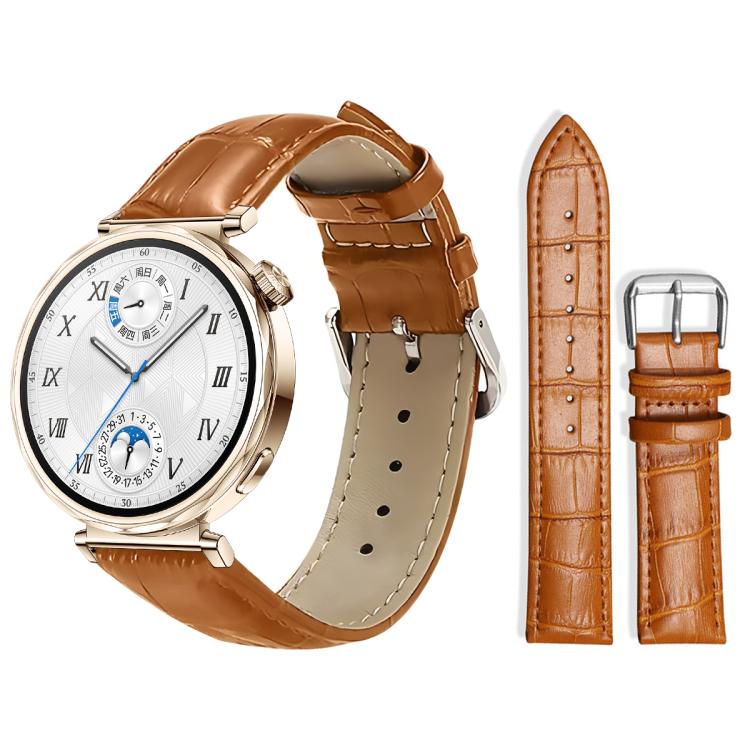 xDfind Bamboo Texture Pin Buckle Leather Watch Band, 22mm For Huawei Watch GT5/GT5 Pro/4/4 Pro, 18mm For Huawei GT5/GT4 41mm / OPPO Watch X2 Mini, 20mm For Huawei Watch GT 4 / GT 3 / GT 2
