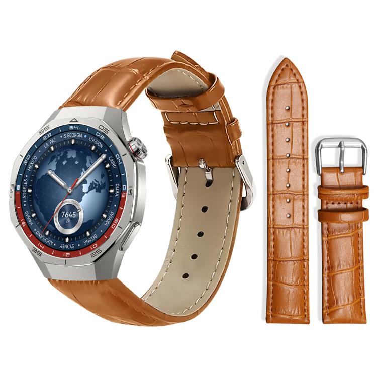 xDfind Bamboo Texture Pin Buckle Leather Watch Band, 22mm For Huawei Watch GT5/GT5 Pro/4/4 Pro, 18mm For Huawei GT5/GT4 41mm / OPPO Watch X2 Mini, 20mm For Huawei Watch GT 4 / GT 3 / GT 2