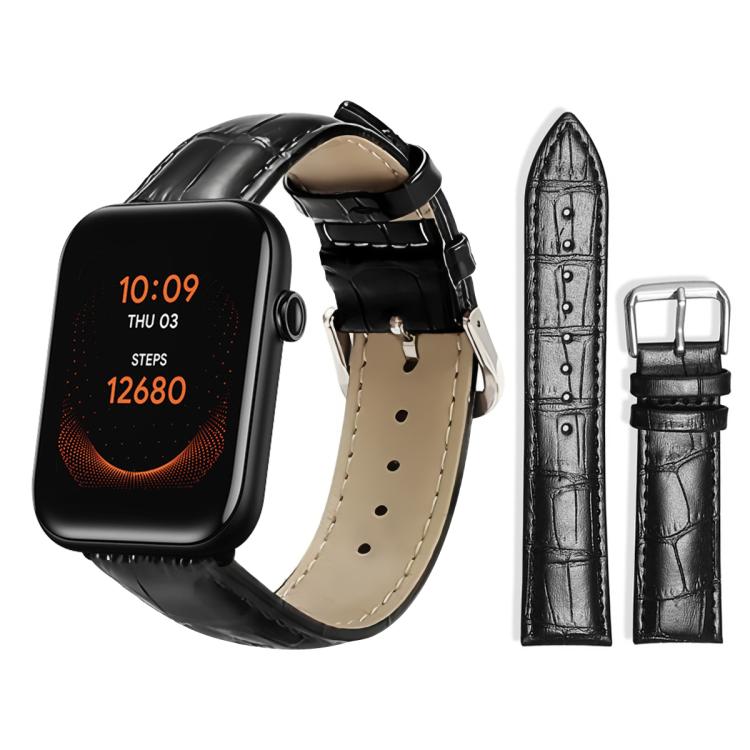xDfind Bamboo Texture Pin Buckle Leather Watch Band, 20mm For Ticwatch GTH / E3 / E / 2, 22mm For Ticwatch Pro X / Pro3 / Pro / GTX / E2