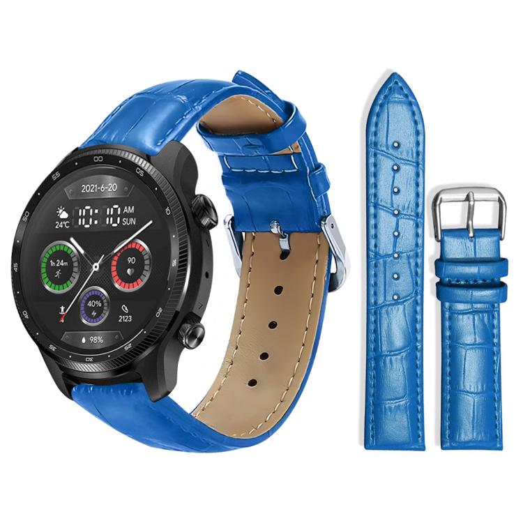 xDfind Bamboo Texture Pin Buckle Leather Watch Band, 20mm For Ticwatch GTH / E3 / E / 2, 22mm For Ticwatch Pro X / Pro3 / Pro / GTX / E2