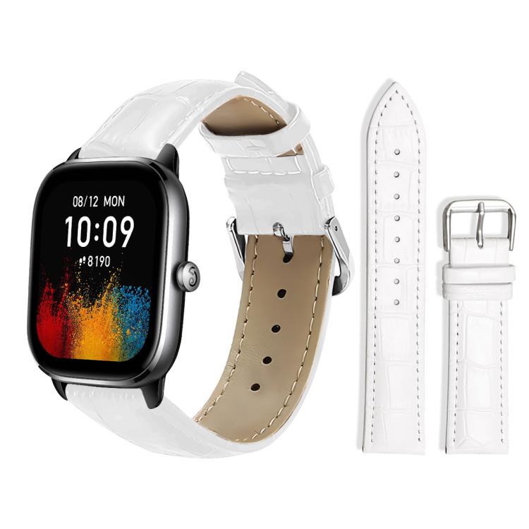 xDfind Bamboo Texture Pin Buckle Leather Watch Band, 22mm For Amazfit GTR 4/3/3 Pro/Bip6/Bip5, 20mm For Amazfit GTS4 mini/GTS3/2/2E