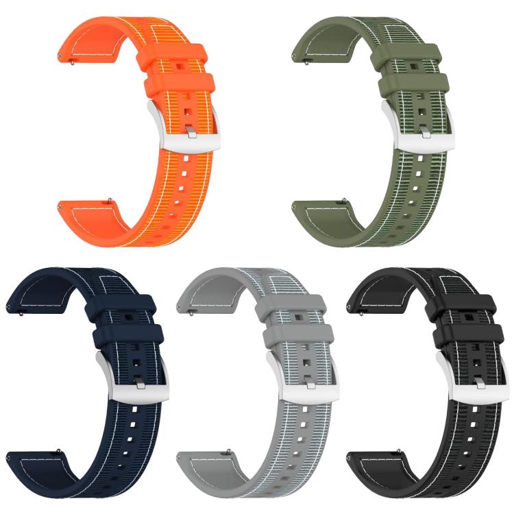 xDfind Hybrid Nylon Braid Silicone Watch Band, 22mm For Fossil Gen 5 Carlyle / Julianna