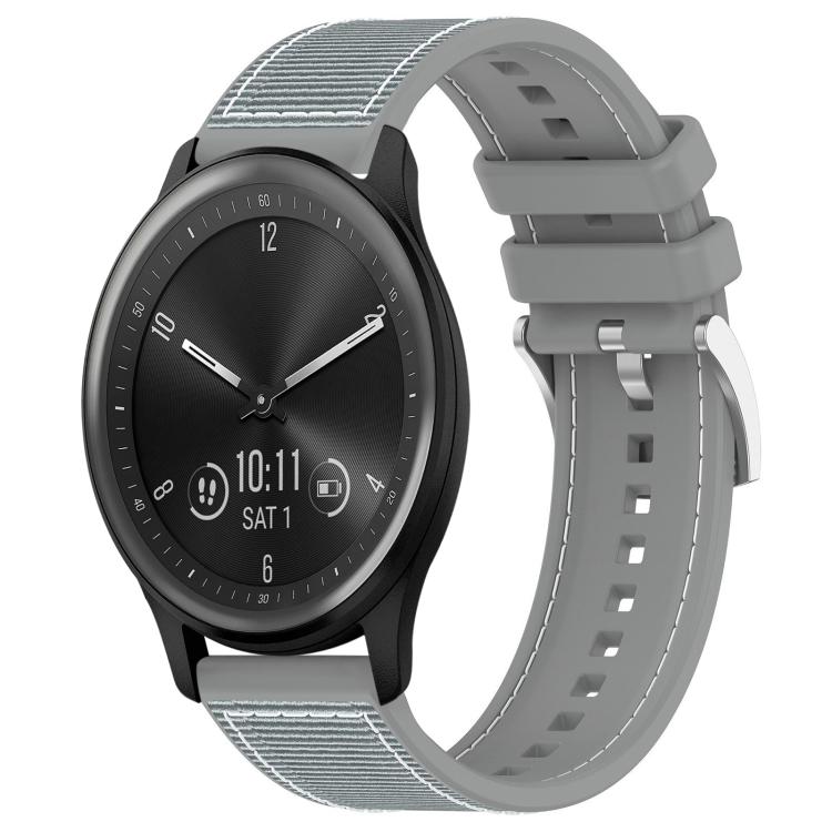 xDfind Hybrid Nylon Braid Silicone Watch Band, 22mm For Garmin Forerunner 570 47mm/935/945, 20mm For Garmin Forerunner 570 42mm/245/645, 20mm For Garmin?Vivomove?Sport/Vivoactive5/3, 22mm For Garmin Venu 3 / Vivoactive 4