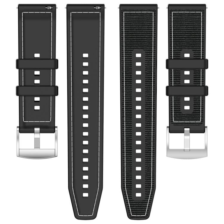 xDfind Hybrid Nylon Braid Silicone Watch Band, For Amazfit T-Rex 3 22mm