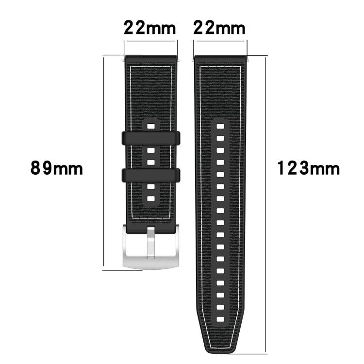xDfind Hybrid Nylon Braid Silicone Watch Band, For Garmin Fenix 8/7X/6X/5X 26mm, For Garmin Fenix 8/7/6/5 22mm, For Garmin Forerunner 220/235/735/735XT 20mm, For Garmin Forerunner 35/30/35J 20mm