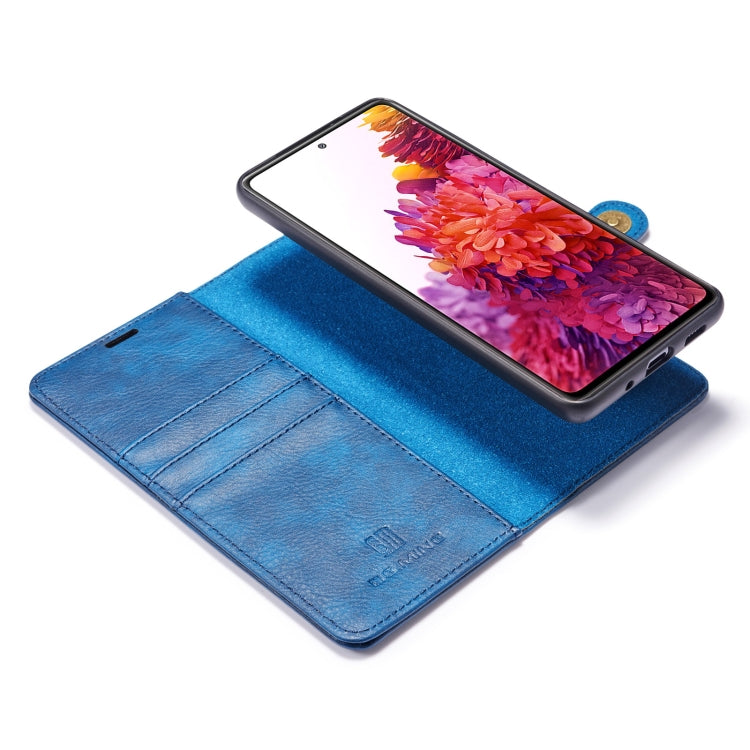 DG.MING Crazy Horse Texture Flip Detachable Magnetic Leather Case with Holder & Card Slots & Wallet, For Samsung Galaxy S20 FE