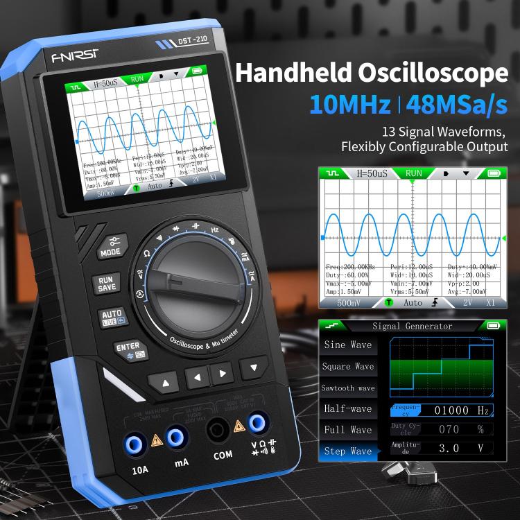 FNIRSI DST210 3 in 1 Digital Multimeter Oscilloscope, DST210