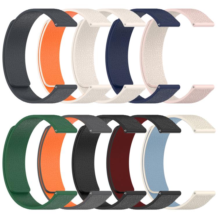 xDfind Litchi Texture Magnetic Silicone Watch Band, For Fitbit Charge 5 / Charge 6, For Fitbit Versa 4/Versa3/Sense2/Sense