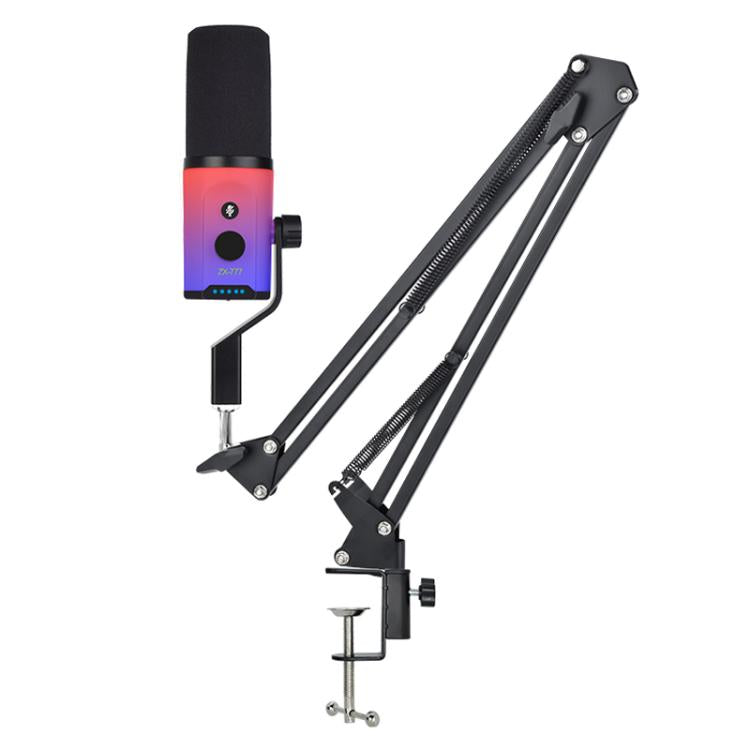 XTUGA ZX-777 XLR / USB-C Dynamic Microphone RGB Light Noise Reduction for Live