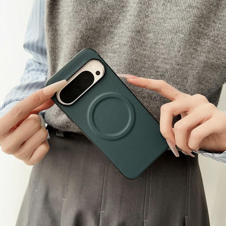 Magsafe Magnetic Plain Leather Phone Case, For Google Pixel 10 / 10 Pro