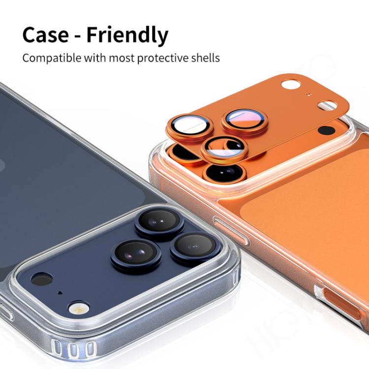 XDcase Armor Full-Coverage Frosted Metal Camera Lens Ring Film, For iPhone 17