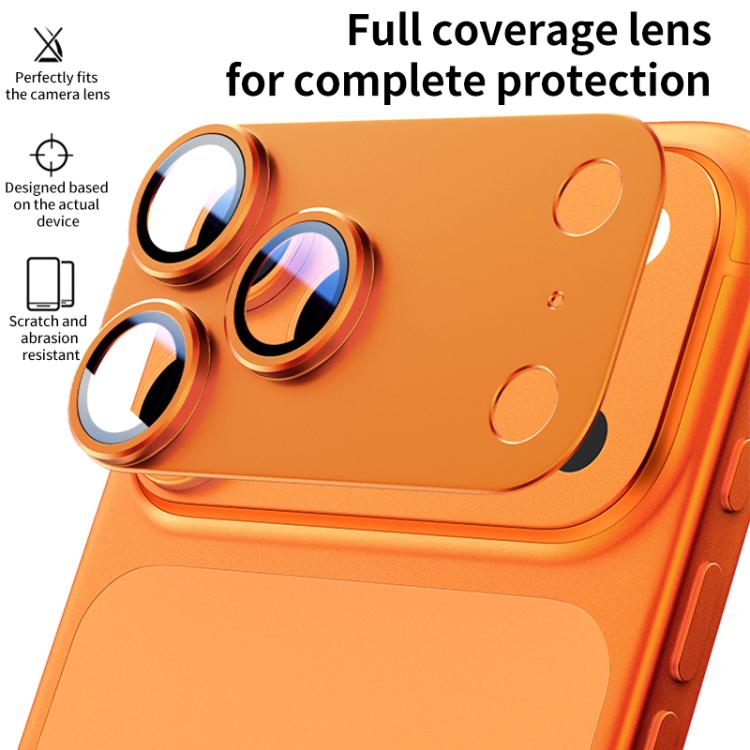 XDcase Armor Full-Coverage Frosted Metal Camera Lens Ring Film, For iPhone 17