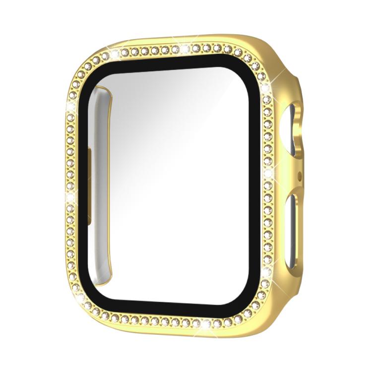 xDfind Single Row Diamond Tempered Glass Film Integrated PC Watch Case, For Apple Watch Series 3 / 2 / 1 42mm