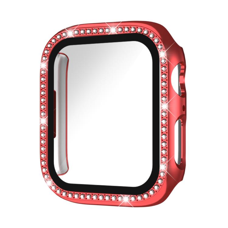 xDfind Single Row Diamond Tempered Glass Film Integrated PC Watch Case, For Apple Watch Series 3 / 2 / 1 42mm