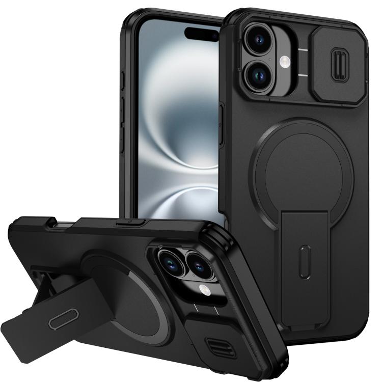 Sliding Camshield MagSafe Holder Phone Case, For iPhone 16 Pro, For iPhone 16 Plus, For iPhone 16