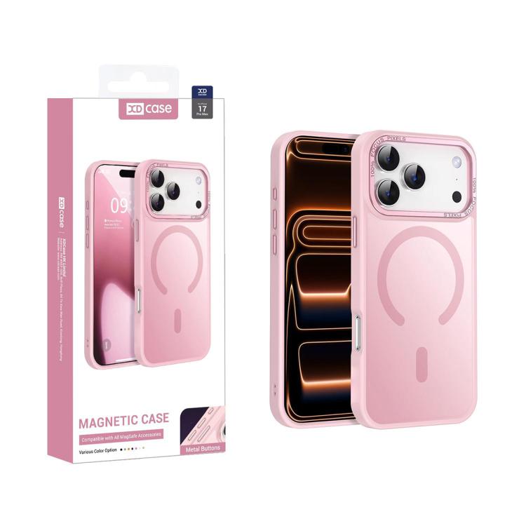 XDcase Metal Lens Frame Skin Feel Magnetic Phone Case, For iPhone 18, For iPhone 18 Pro, For iPhone 18 Pro Max, For iPhone 17 Pro Max