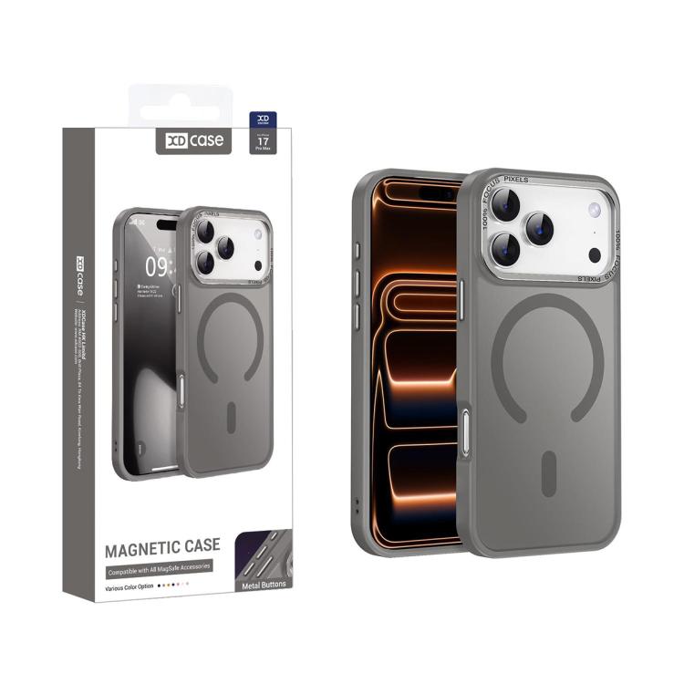 XDcase Metal Lens Frame Skin Feel Magnetic Phone Case, For iPhone 18, For iPhone 18 Pro, For iPhone 18 Pro Max, For iPhone 17 Pro Max